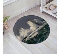 JHAOUNUK Tappeto Bagno Super Assorbente Tappetino per Doccia Microfibra,Asciugatura Rapida Tappetino Doccia per,Decorazione faro, faro in Sardegna, Italia, schizzi, surf, viaggi, luoghi,60x60cm