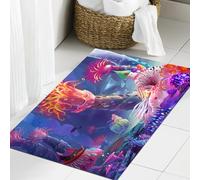 JHAOUNUK Tappeto Bagno Super Assorbente Tappetino per Doccia Microfibra,Asciugatura Rapida Tappetino Doccia per,Illustrazione The Running Water World - Forse non hai notato che la cosa più mag,60x90cm
