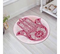 JHAOUNUK Tappeto Bagno Super Assorbente Tappetino per Doccia Microfibra,Asciugatura Rapida Tappetino Doccia per,Simbolo Hamsa. Motivo decorativo. L'antico segno della Mano di Fatima. (2),60x60cm