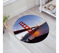 JHAOUNUK Tappeto Bagno Super Assorbente Tappetino per Doccia Microfibra,Asciugatura Rapida Tappetino Doccia per,Paesaggio urbano, Ponte di San Francisco USA Vista della città Golden Gat Destin,60x60cm
