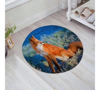 JHAOUNUK Tappeto Bagno Super Assorbente Tappetino per Doccia Microfibra,Asciugatura Rapida Tappetino Doccia per,Campo autunnale in una mattina da con erba naturale di,60x60cm