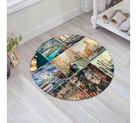 JHAOUNUK Tappeto Bagno Super Assorbente Tappetino per Doccia Microfibra,Asciugatura Rapida Tappetino Doccia per,Maschere per Carnevale di Venezia Stile Barocco Gondole Fiume Italia Monumenti,60x60cm
