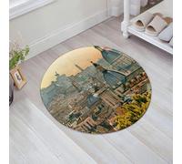 JHAOUNUK Tappeto Bagno Super Assorbente Tappetino per Doccia Microfibra,Asciugatura Rapida Tappetino Doccia per,Città, vista di Roma da Castel Sant'Angelo Italia monumento storico del Vaticano,60x60cm