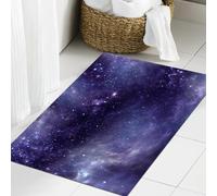 JHAOUNUK Tappeto Bagno Super Assorbente Tappetino per Doccia Microfibra,Asciugatura Rapida Tappetino Doccia per,Melanzane, cielo con le costellazioni dello spazio aperto,60x90cm