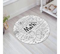 JHAOUNUK Tappeto Bagno Super Assorbente Tappetino per Doccia Microfibra,Asciugatura Rapida Tappetino Doccia per,Decorazione dell'aula di matematica, testo di matematica scritto a mano e icone,60x60cm