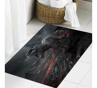 JHAOUNUK Tappeto Bagno Super Assorbente Tappetino per Doccia Microfibra,Asciugatura Rapida Tappetino Doccia per,Rendering 3D dell'estinzione dei dinosauri.,50x80cm