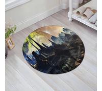 JHAOUNUK Tappeto Bagno Super Assorbente Tappetino per Doccia Microfibra,Asciugatura Rapida Tappetino Doccia per,Rovine aliene deserte su un pianeta lontano,60x60cm