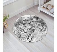 JHAOUNUK Tappeto Bagno Super Assorbente Tappetino per Doccia Microfibra,Asciugatura Rapida Tappetino Doccia per, e il Dodo. Incisione di John Tenniel (Regno Unito 1872). Illustrazione dal,60x60cm
