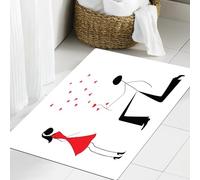 JHAOUNUK Tappeto Bagno Super Assorbente Tappetino per Doccia Microfibra,Asciugatura Rapida Tappetino Doccia per,un uomo che fa la proposta a una donna stando in piedi su un ginocchio,50x80cm