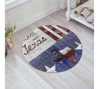 JHAOUNUK Tappeto Bagno Super Assorbente Tappetino per Doccia Microfibra,Asciugatura Rapida Tappetino Doccia per,Home è lo stato del Texas, illustrazione del contorno dello stato bianco su sfon,60x60cm