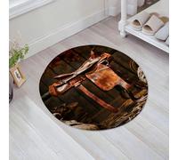 JHAOUNUK Tappeto Bagno Super Assorbente Tappetino per Doccia Microfibra,Asciugatura Rapida Tappetino Doccia per,Leggenda del West americano, autentico cowboy da rodeo, sella western in pelle m,60x60cm