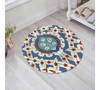 JHAOUNUK Tappeto Bagno Super Assorbente Tappetino per Doccia Microfibra,Asciugatura Rapida Tappetino Doccia per,Ornamento arabo tradizionale orientale con piccolo fiore,60x60cm