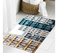 JHAOUNUK Tappeto Bagno Super Assorbente Tappetino per Doccia Microfibra,Asciugatura Rapida Tappetino Doccia per,Vista esterna di un isolato di vecchi edifici storici colorati lungo Greene Stre,60x90cm