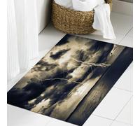 JHAOUNUK Tappeto Bagno Super Assorbente Tappetino per Doccia Microfibra,Asciugatura Rapida Tappetino Doccia per,fulmini riflessi sul mare,60x90cm