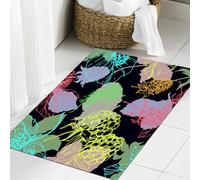 JHAOUNUK Tappeto Bagno Super Assorbente Tappetino per Doccia Microfibra,Asciugatura Rapida Tappetino Doccia per,Cibo sano con le more. Arte con inchiostro inciso in bianco e nero. Motivo di sf,60x90cm