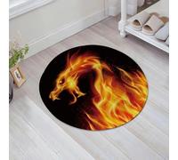 JHAOUNUK Tappeto Bagno Super Assorbente Tappetino per Doccia Microfibra,Asciugatura Rapida Tappetino Doccia per,Fiamma Fiamma Texture Per Sfondo Di Fuoco Di Forma Strana Carne Fiammata Bruciat,60x60cm