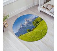 JHAOUNUK Tappeto Bagno Super Assorbente Tappetino per Doccia Microfibra,Asciugatura Rapida Tappetino Doccia per,Natura, paesaggio di pascolo nelle Alpi con prati e fiori dei tedeschi del nord,60x60cm