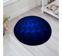 JHAOUNUK Tappeto Bagno Super Assorbente Tappetino per Doccia Microfibra,Asciugatura Rapida Tappetino Doccia per,Blu scuro, strisce storte astratte, linee a zigzag, chevron, design moderno, tri,60x60cm
