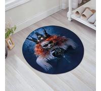JHAOUNUK Tappeto Bagno Super Assorbente Tappetino per Doccia Microfibra,Asciugatura Rapida Tappetino Doccia per,Halloween. Regina pazza. Giovane donna con viso creativo e in corona,60x60cm