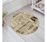 JHAOUNUK Tappeto Bagno Super Assorbente Tappetino per Doccia Microfibra,Asciugatura Rapida Tappetino Doccia per,Vecchie pagine di giornale con pubblicità e moda vintage. Sfondo di carta usata,60x60cm