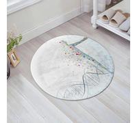 JHAOUNUK Tappeto Bagno Super Assorbente Tappetino per Doccia Microfibra,Asciugatura Rapida Tappetino Doccia per,Anatomia umana, corpo molecolare psichedelico digitale dal DNA umano Genetico He,60x60cm