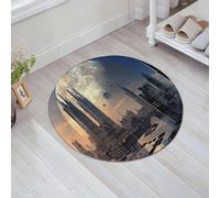 JHAOUNUK Tappeto Bagno Super Assorbente Tappetino per Doccia Microfibra,Asciugatura Rapida Tappetino Doccia per,Città, astronavi in formazione Città aliena futuristica nella,60x60cm