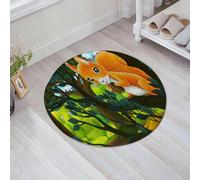 JHAOUNUK Tappeto Bagno Super Assorbente Tappetino per Doccia Microfibra,Asciugatura Rapida Tappetino Doccia per,scena di cartone animato in un parco fuori città con scoiattolo sull'albero illu,60x60cm