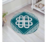 JHAOUNUK Tappeto Bagno Super Assorbente Tappetino per Doccia Microfibra,Asciugatura Rapida Tappetino Doccia per,Nodo d'amore celtico simbolo di buona fortuna mitologia scandinava,60x60cm