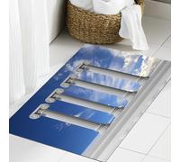 JHAOUNUK Tappeto Bagno Super Assorbente Tappetino per Doccia Microfibra,Asciugatura Rapida Tappetino Doccia per,Quattro antichi pilastri con cielo azzurro sullo sfondo.,60x90cm