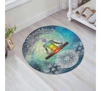 JHAOUNUK Tappeto Bagno Super Assorbente Tappetino per Doccia Microfibra,Asciugatura Rapida Tappetino Doccia per,Uomo digitale che fa yoga per l'energia spirituale. Illustrazione di un uomo che,60x60cm