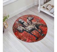 JHAOUNUK Tappeto Bagno Super Assorbente Tappetino per Doccia Microfibra,Asciugatura Rapida Tappetino Doccia per,Cerbero - segugio dell'Ade.,60x60cm