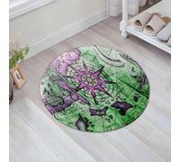 JHAOUNUK Tappeto Bagno Super Assorbente Tappetino per Doccia Microfibra,Asciugatura Rapida Tappetino Doccia per,Rosa dei venti su una mappa,60x60cm