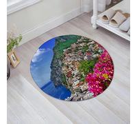 JHAOUNUK Tappeto Bagno Super Assorbente Tappetino per Doccia Microfibra,Asciugatura Rapida Tappetino Doccia per,serie colori dell'Italia soleggiata -Positano,60x60cm