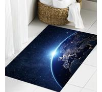 JHAOUNUK Tappeto Bagno Super Assorbente Tappetino per Doccia Microfibra,Asciugatura Rapida Tappetino Doccia per,Terra, pianeta dello spazio di notte Astronomia galattica sul tema Etereo Inters,60x90cm