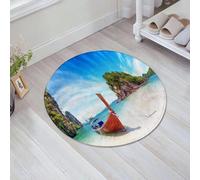 JHAOUNUK Tappeto Bagno Super Assorbente Tappetino per Doccia Microfibra,Asciugatura Rapida Tappetino Doccia per,Natura incredibile e destinazione di viaggio esotica in Thailandia. Barca turist,60x60cm