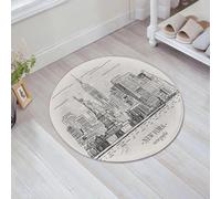 JHAOUNUK Tappeto Bagno Super Assorbente Tappetino per Doccia Microfibra,Asciugatura Rapida Tappetino Doccia per,New York, vista semplice e abbozzata della Statua della Libertà di New York, sim,60x60cm