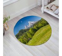 JHAOUNUK Tappeto Bagno Super Assorbente Tappetino per Doccia Microfibra,Asciugatura Rapida Tappetino Doccia per,Alpi bavaresi con il villaggio di Berchtesgaden e il massiccio del Watzmann, par,60x60cm