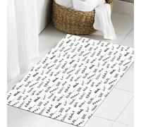JHAOUNUK Tappeto Bagno Super Assorbente Tappetino per Doccia Microfibra,Asciugatura Rapida Tappetino Doccia per,Parole divertenti, parole blah blah in stile scritto a mano, discussione sull'es,60x90cm