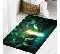 JHAOUNUK Tappeto Bagno Super Assorbente Tappetino per Doccia Microfibra,Asciugatura Rapida Tappetino Doccia per,Giungla, sentiero tropicale nella foresta pluviale di mangrovie del lago attrave,60x90cm