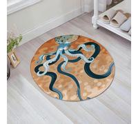 JHAOUNUK Tappeto Bagno Super Assorbente Tappetino per Doccia Microfibra,Asciugatura Rapida Tappetino Doccia per,Illustrazione di un polpo gigante con lunghe zampe,60x60cm