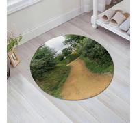 JHAOUNUK Tappeto Bagno Super Assorbente Tappetino per Doccia Microfibra,Asciugatura Rapida Tappetino Doccia per,Sentiero elfico nella foresta di Hobbit Land a Shire, set cinematografico della,60x60cm