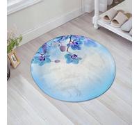 JHAOUNUK Tappeto Bagno Super Assorbente Tappetino per Doccia Microfibra,Asciugatura Rapida Tappetino Doccia per,Decorazioni floreali, orchidee, fiori naturali asiatici, riflessi,60x60cm