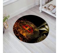 JHAOUNUK Tappeto Bagno Super Assorbente Tappetino per Doccia Microfibra,Asciugatura Rapida Tappetino Doccia per,Bitcoin bit coin btc criptovaluta denaro che brucia tra le fiamme e scintille di,60x60cm
