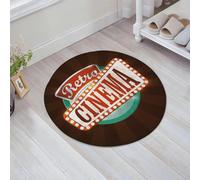 JHAOUNUK Tappeto Bagno Super Assorbente Tappetino per Doccia Microfibra,Asciugatura Rapida Tappetino Doccia per,Fantastica gna cinema retrò. Vettore EPS10.,60x60cm