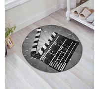 JHAOUNUK Tappeto Bagno Super Assorbente Tappetino per Doccia Microfibra,Asciugatura Rapida Tappetino Doccia per,Cinema, ciak su sfondo retrò con effetto grunge Scena del regista,60x60cm