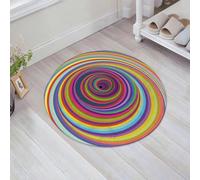 JHAOUNUK Tappeto Bagno Super Assorbente Tappetino per Doccia Microfibra,Asciugatura Rapida Tappetino Doccia per,Cerchi virtuali psichedelici ipnotici,60x60cm