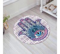 JHAOUNUK Tappeto Bagno Super Assorbente Tappetino per Doccia Microfibra,Asciugatura Rapida Tappetino Doccia per,Simbolo Hamsa. Motivo decorativo. L'antico segno della Mano di Fatima.,60x60cm