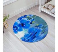 JHAOUNUK Tappeto Bagno Super Assorbente Tappetino per Doccia Microfibra,Asciugatura Rapida Tappetino Doccia per,Decorazioni floreali, orchidee, fiori naturali asiatici, riflessi sull'acqua per,60x60cm