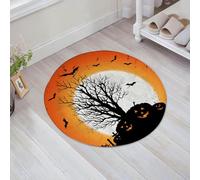 JHAOUNUK Tappeto Bagno Super Assorbente Tappetino per Doccia Microfibra,Asciugatura Rapida Tappetino Doccia per,Albero della morte sotto la luna Foresta spettrale e cimitero Sfondo di Hallowee,60x60cm