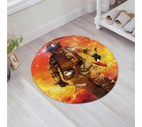 JHAOUNUK Tappeto Bagno Super Assorbente Tappetino per Doccia Microfibra,Asciugatura Rapida Tappetino Doccia per,Vigile del fuoco cerca possibili sopravvissuti con strumenti di illuminazione ta,60x60cm